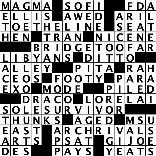 Crossword Solution